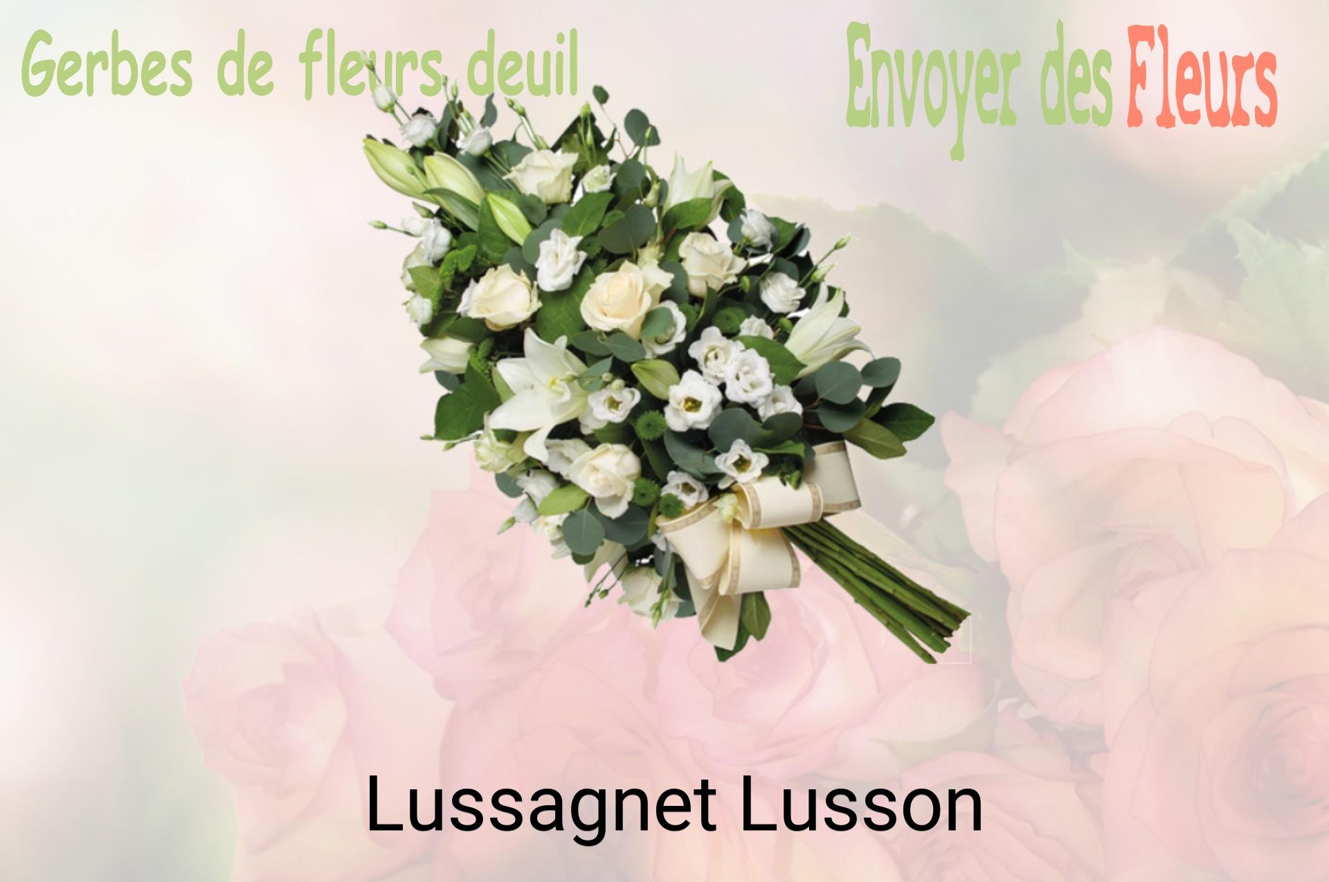 Gerbe de fleurs de deuil livrée à Lussagnet-Lusson